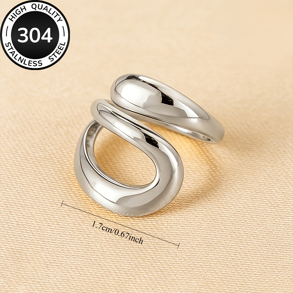 Women's Hypoallergenic Golden Open Ring, Elegant Design